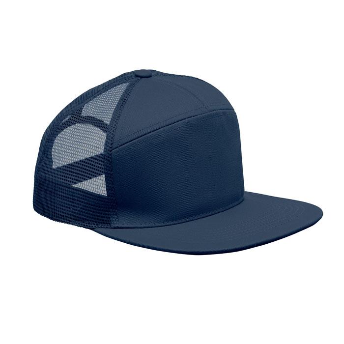 Casquette promotionnelle 7 pans à visière plate Bead Bleu marine